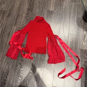 ASOS Red Ribbed Sweater